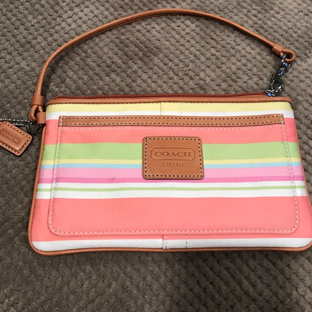 Small coach wristlet